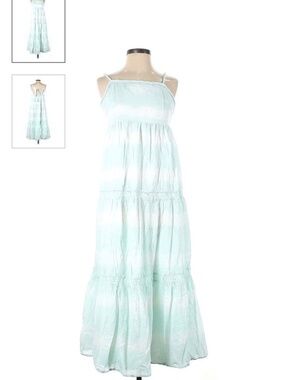 NWT Aerie Tie Dye Blue Maxi Dress XS